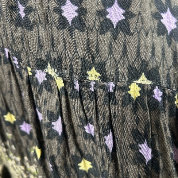 Free People RARE Feelings Tiered Maxi Boho Whimsigoth Dress Multicolor Size M - Picture 6 of 16